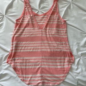 Lululemon women’s tank pink stripe 4 cotton